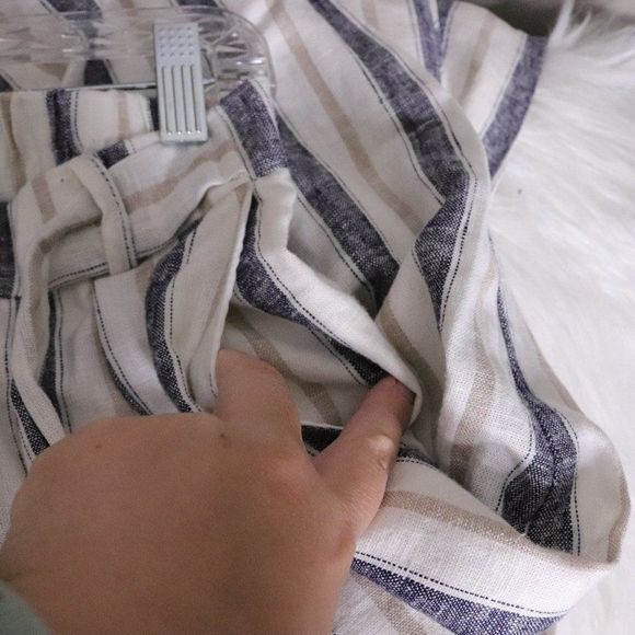 NWT Love Tree | Pinstriped Linen Pants Medium - Picture 6 of 7